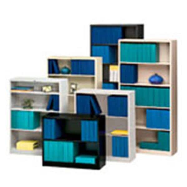 Stl Mdlr Shelving Bookcase 5 Shelves 71 in x 34.5 in x 12.625 in Lt Gry 1/PK