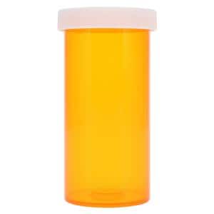 Medicine Vial Plastic 1-4/5" 40 Dram Amber Reusable 180/Ca