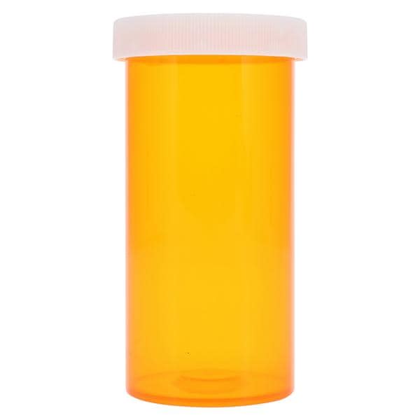 Medicine Vial Plastic 1-4/5" 40 Dram Amber Reusable 180/Ca
