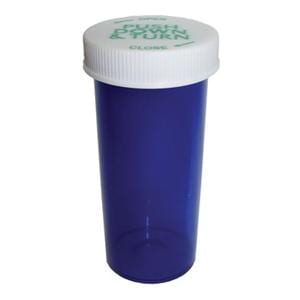 Medicine Vial Plastic 16 Dram Blue Reusable 270/Ca