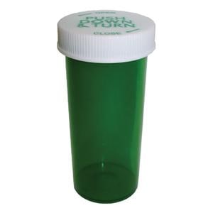Medicine Vial Plastic 30 Dram Green Reusable 240/Ca