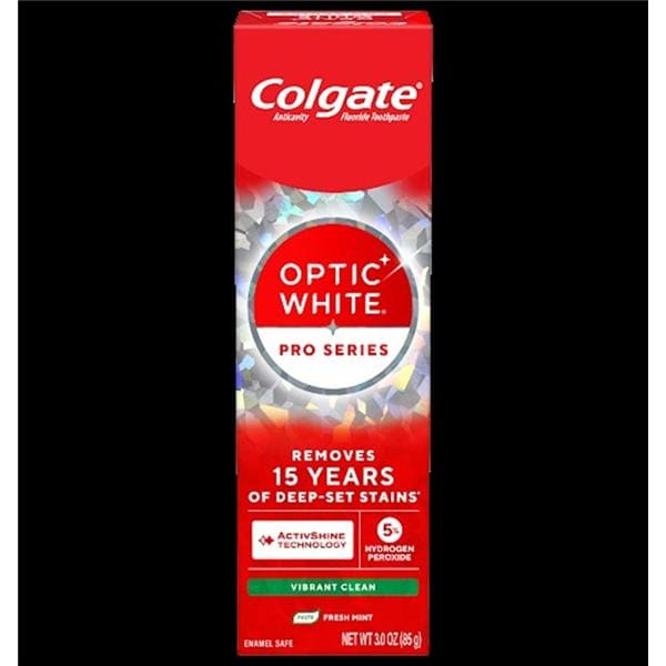 Colgate Optic White Pro Series Vbrnt Cln Toothpaste Adlt 3.0 oz Frsh Mnt 24/Ca