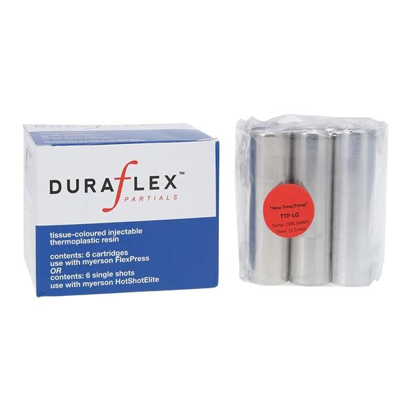 DuraFlex Denture Resin Cartridge Tissue Tone Pink Large 6/Pk
