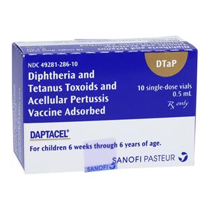 Daptacel DTaP Pediatric Injectable 0.5mL SDV 10/Package