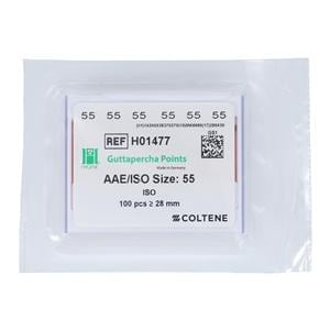 Hygenic Machine Rolled Gutta Percha Points Size 55 Pink 5Vls/Bx