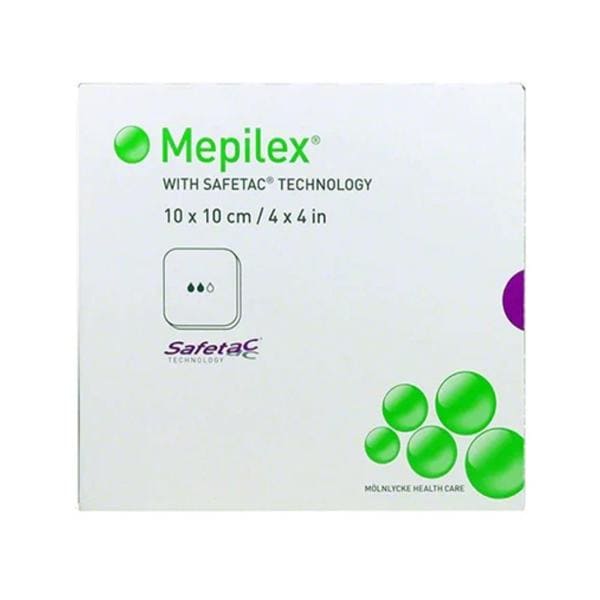 Mepilex Foam Dressing 4x4" Sterile Non-Adherent Self-Adhesive Absorbent LF, 14 BX/CA