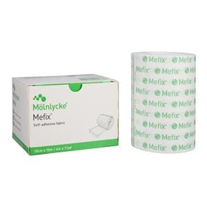 Mefix Tape Fabric/Polyester/Elastic/Polyacrylate 4"x11yd White NS 1Rl/Bx