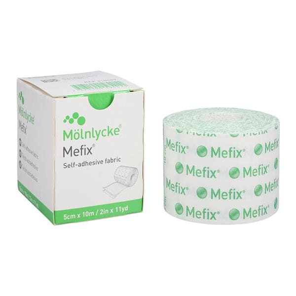 Mefix Tape Fabric/Polyester/Elastic/Polyacrylate 2"x11yd White NS 1Rl/Bx, 40 BX/CA