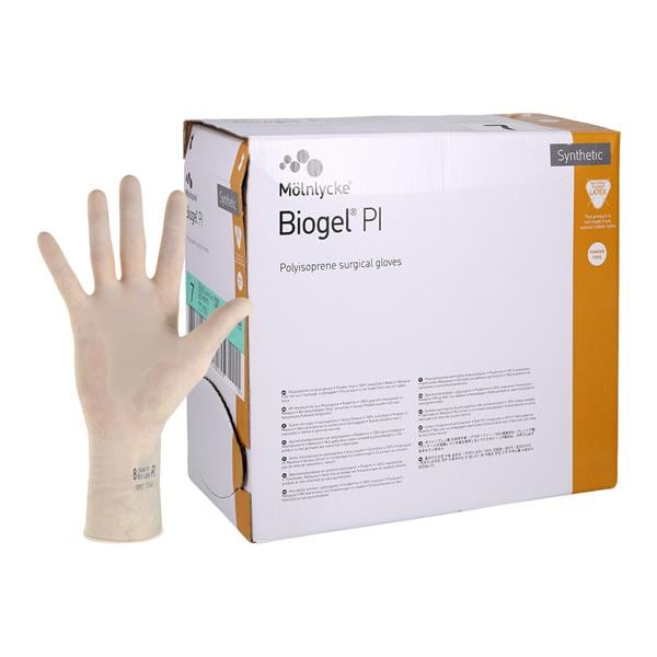 Biogel PI Polyisoprene Surgical Gloves 7 Straw 50Pr/Bx