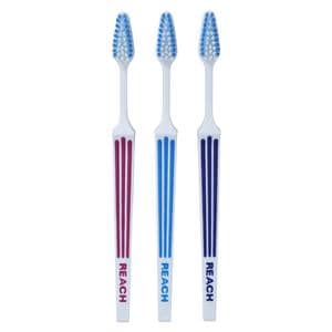 REACH Advanced Design Manual Toothbrush Adult Compact Extra Soft #7213 6/Bx