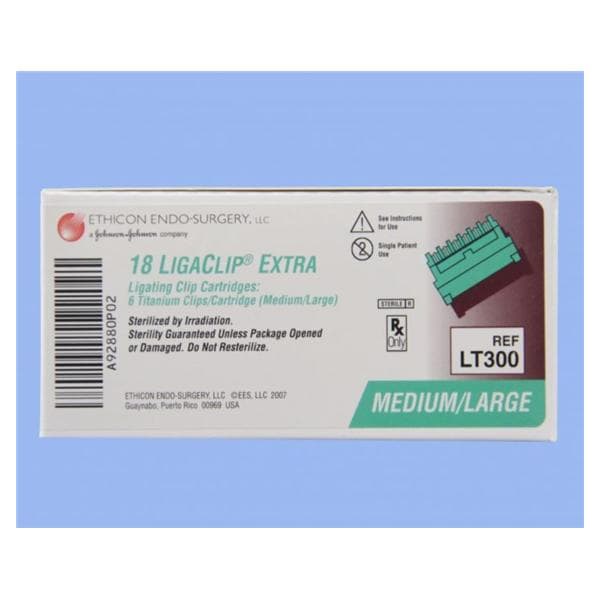 Ligaclip Extra Ligating Clip Medium/Large Disposable