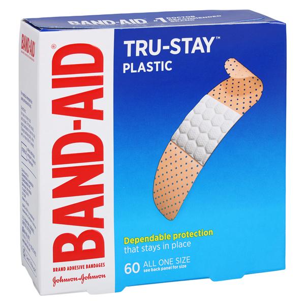 Band-Aid Adhesive Bandage Plastic 3/4x3" Tan Sterile 60/Bx