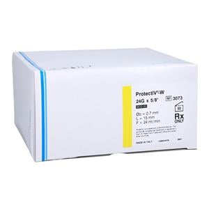 Jelco Protectiv-W IV Catheter Safety 24 Gauge 5/8" Yellow Straight 50/Bx, 4 BX/CA