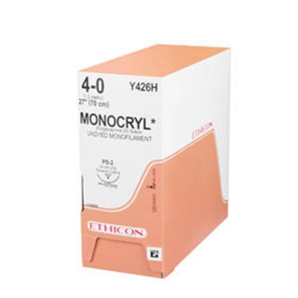Monocryl Suture 2-0 18" Poliglecaprone 25 Monofilament CT-1 Violet 12/Bx