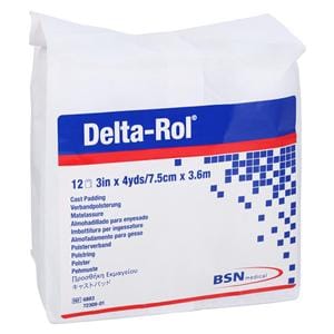 Delta-Rol Cast Padding White 3"x4yd, 3 BX/CA