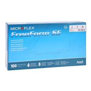 MICROFLEX FreeForm SE Nitrile Exam Gloves Small Blue Non-Sterile 100/Bx