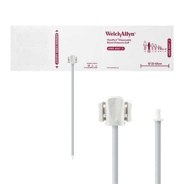 FlexiPort Blood Pressure Cuff Size 12 Wht/Burg LF Ea, 20 EA/CA