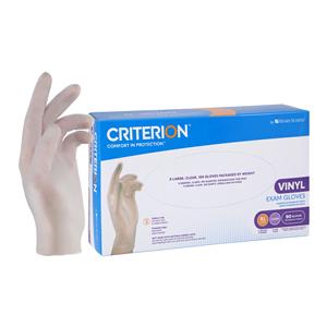 Criterion Vinyl Exam Gloves X-Large Standard Clear Non-Sterile