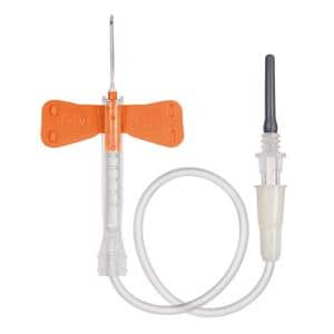 Blood Collection Set Needle 25gx3/4" 12" Tubing Winged Orange Sfty Shld 50/Bx, 4 BX/CA