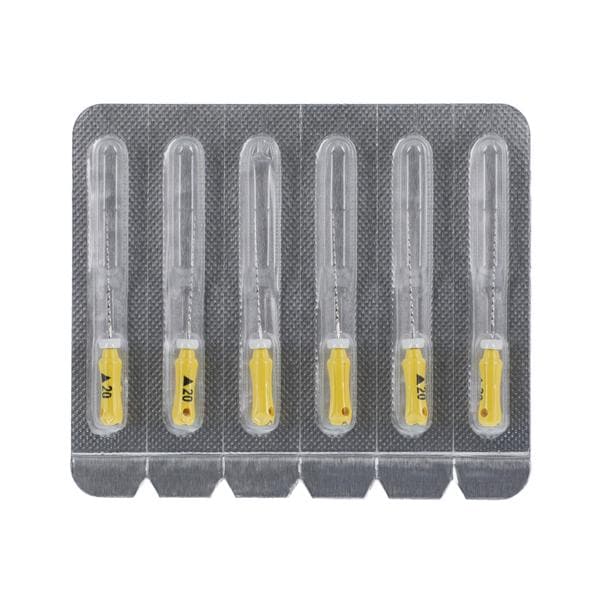 Maxima Hand K-Reamer 21 mm Size 20 Yellow 6/Pk