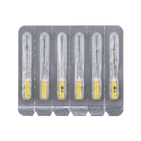 Maxima Hand K-File 21 mm Size 50 Yellow 6/Pk