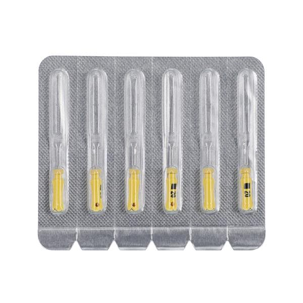Maxima Hand K-File 25 mm Size 20 Yellow 6/Pk