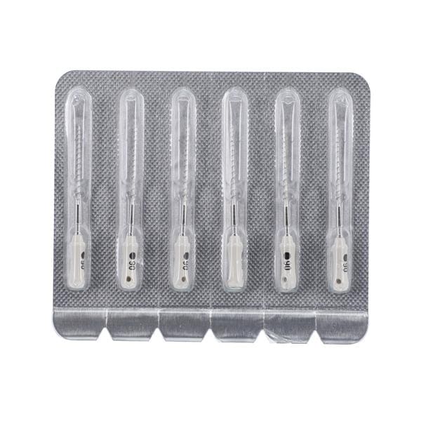 Maxima Hand Hedstrom Files 25 mm Size 90 Stnls Stl/Plstc Hndl White 6/Pk