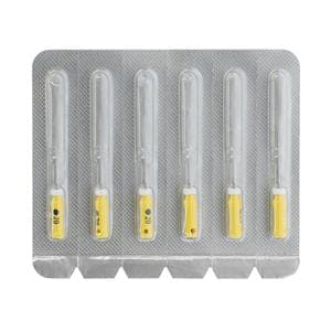Maxima Hand Hedstrom Files 21 mm Size 20 Stnls Stl/Plstc Hndl Yellow 6/Pk