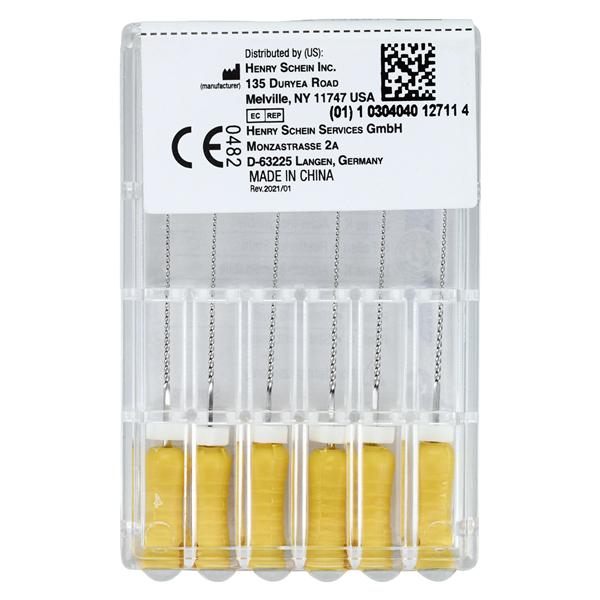 Endoflex Hand K-File 21 mm Size #20 Stainless Steel Yellow 6/Bx product image