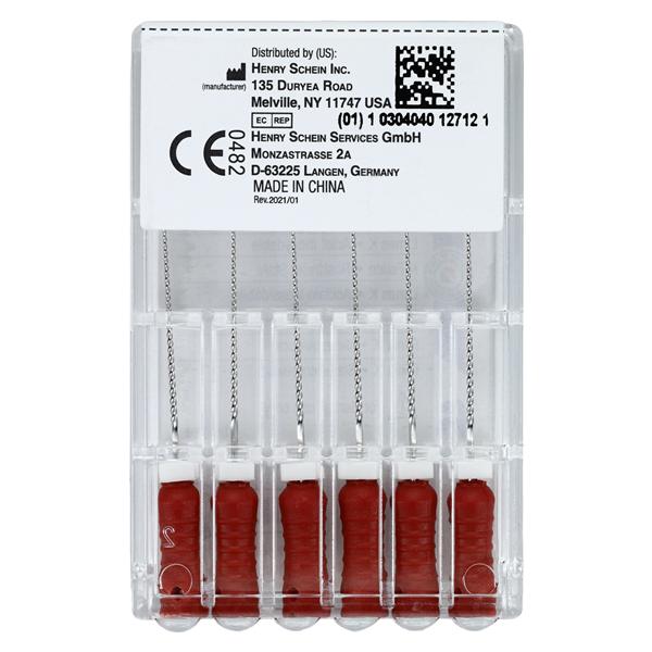 Endoflex Hand K-File 21 mm Size #25 Stainless Steel Red 6/Bx product image