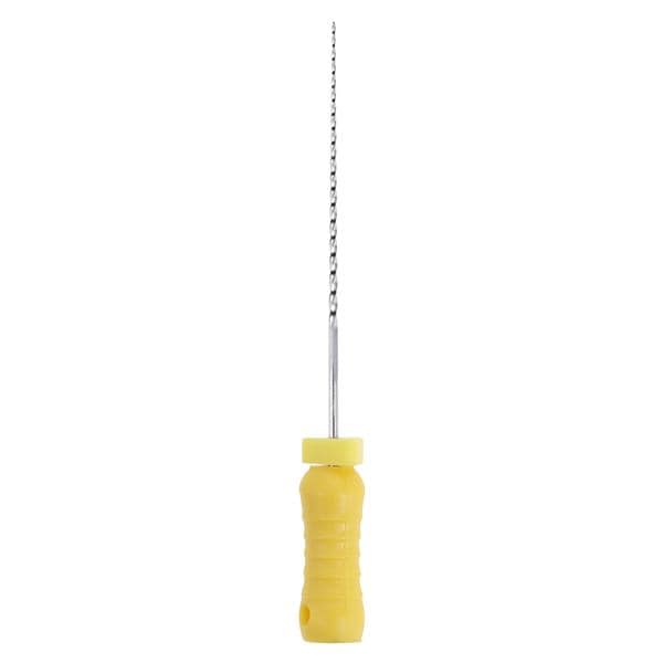 Endoflex Hand Instruments Reamer 25 mm Size #20 Stainless Steel Yellow 6/Bx product image