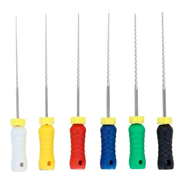 Endoflex Hand Instruments Hedstrom Files 25 mm Size 15-40 SS Assorted 6/Bx