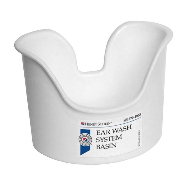 Ear Wash Basin Round Plastic White 325mL, 12 EA/CA