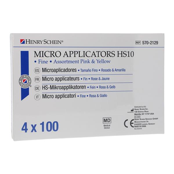 Bendable Micro Applicator Fine Assorted - Pink Yellow 400/Pk product image