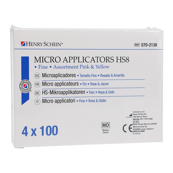 Bendable Micro Applicator Fine Assorted - Pink Yellow 400/Pk thumbnail 5