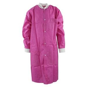 Criterion Protective Lab Coat SMS Large Raspberry 10/Pk