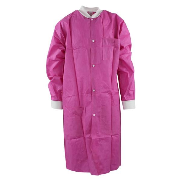 Criterion Protective Lab Coat SMS Large Raspberry 10/Pk