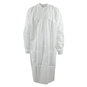 Criterion Protective Lab Coat SMS Medium White 10/Pk