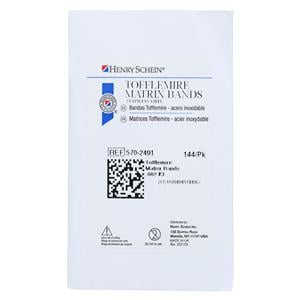 Tofflemire Matrix Bands 0.002 in 3 144/Pk