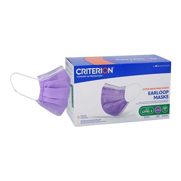 Criterion Extra Breathing Room Mask ASTM Level 3 Lavender Adult 50/Bx
