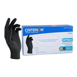 Criterion N300 Nitrile Exam Gloves X-Small Black Non-Sterile 300/Bx