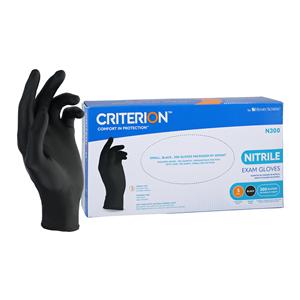 Criterion N300 Nitrile Exam Gloves Small Black Non-Sterile 300/Bx