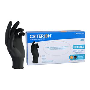 Criterion N200 Nitrile Exam Gloves X-Large Black Non-Sterile 180/Bx, 10 BX/CA