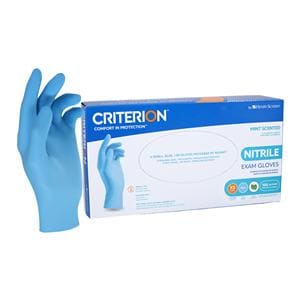 Criterion Nitrile Exam Gloves X-Small Blue Non-Sterile 100/Bx, 20 BX/CA
