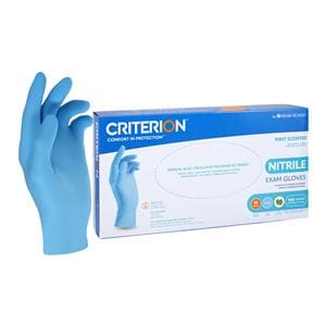 Criterion Nitrile Exam Gloves Medium Blue Non-Sterile 100/Bx, 20 BX/CA