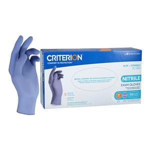 Criterion Aloe + Vitamin E Nitrile Exam Gloves Medium Lavender NS 200/Bx, 10 BX/CA