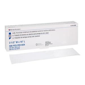 Air / Water Syringe Barrier Sleeves 10 in x 2.5 in Transparent For 500/Bx