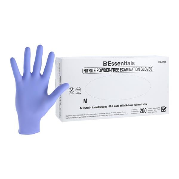 Essentials EDLP Nitrile Exam Gloves Medium Periwinkle Non-Sterile 200/Bx