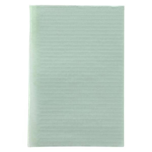 Essentials EDLP Patient Bib 2 Ply Tiss/Poly 13 in x 18 in Grn Disposable 500/Ca