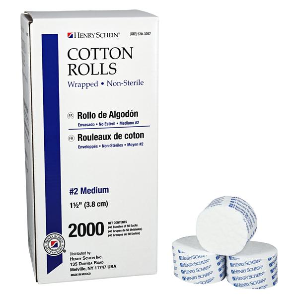 Wrapped Cotton Roll 1.5 in Non Sterile 2000/Bx